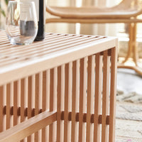 Slatted Wood Bench