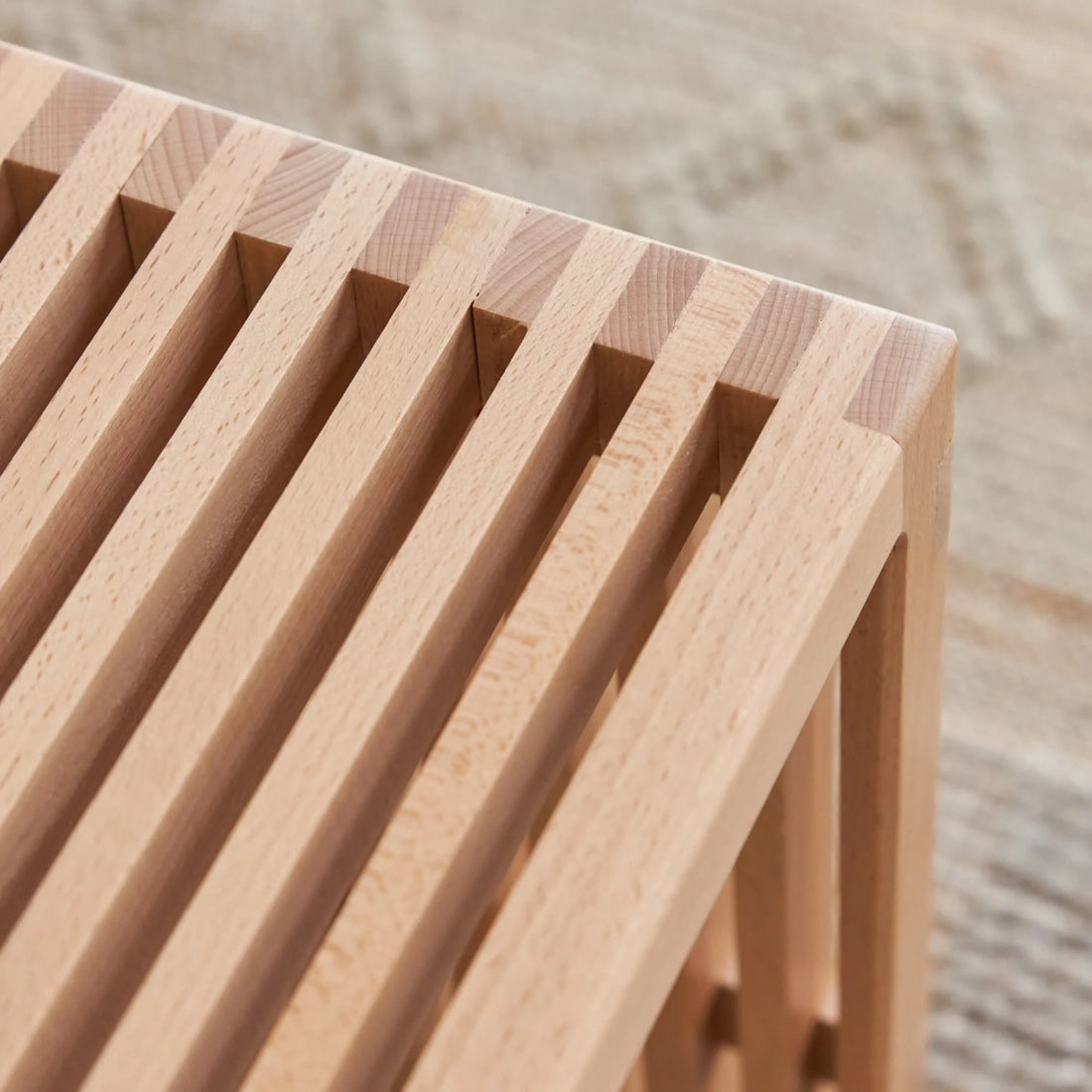 Slatted Wood Bench