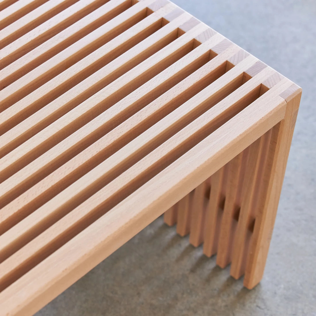 Slatted Wood Bench