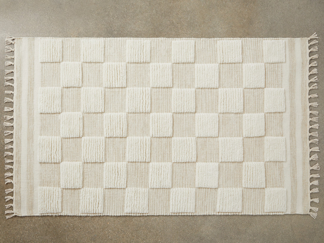 Checkered Wool Rug