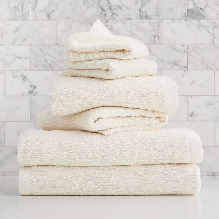 Organic Quick-Dry Textured Bath Towel Sets