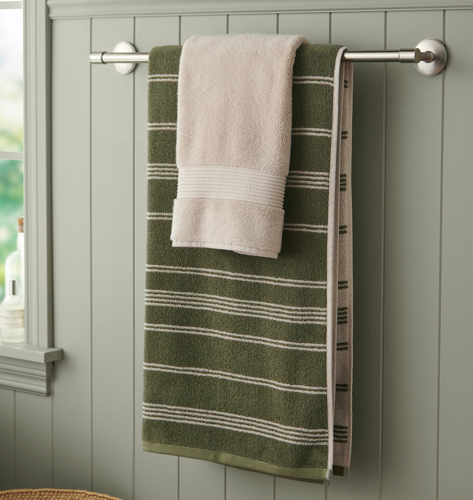 Organic Cotton Striped Terry Towels – Sway