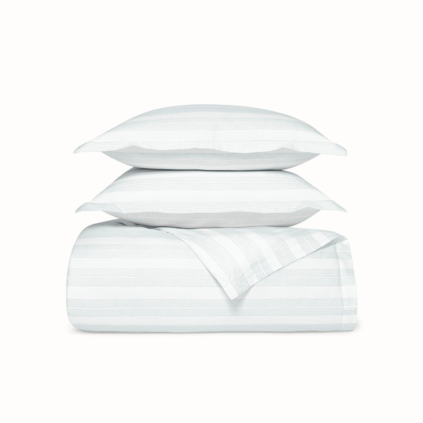 Percale Dot Stripe Duvet Set