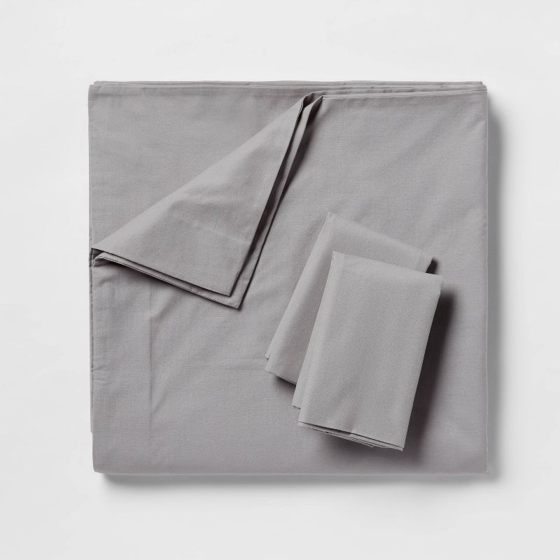 Organic Solid Duvet & Sham Set