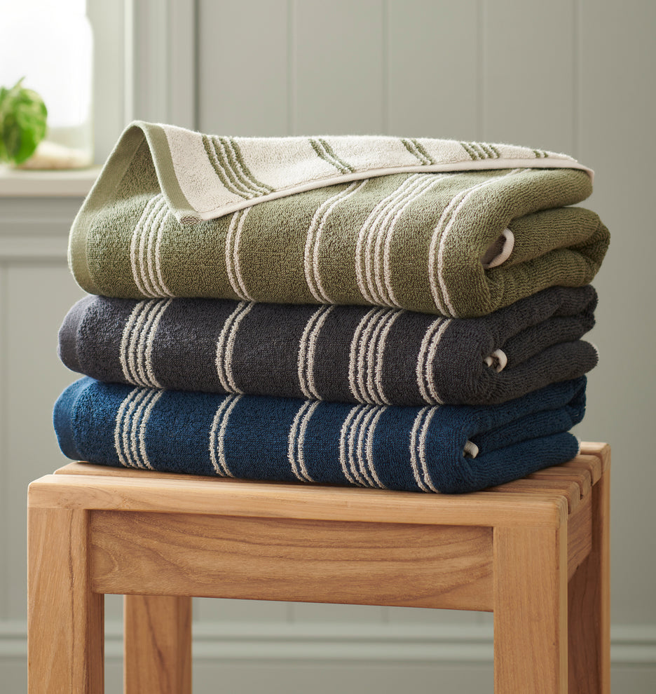 Organic Cotton Striped Terry Towels