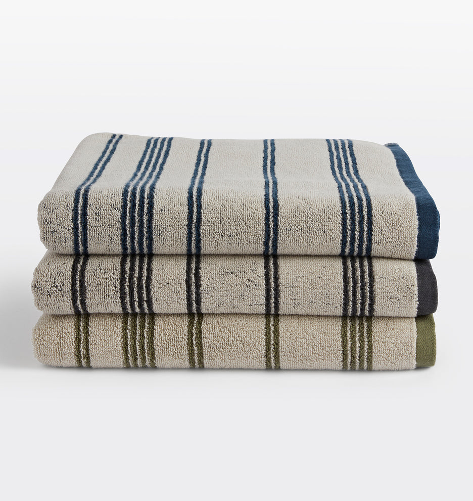 Organic Cotton Striped Terry Towels